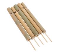 Gatuida 5 Pièces Bamboo Bird Call Flute Set Lightweight Portable Training Whistles With Consistent Vibrant Sound For Outdoor Birdwatching And Nature Lovers