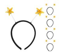 Gatuida 5 Pièces Bandeau D'antenne Étoile Jaune Léger en Tissu et Métal pour Fête à Thème Ajustement Confortable et Style Vibrant