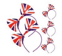 Gatuida 5 pièces Bandeaux Cheveux Drapeau Nœud Décoratif pour Festival Britannique Accessoires Vintage Unisexes