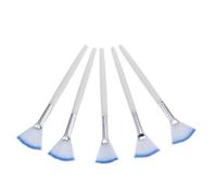 Gatuida 5 pièces Brosse Éventail Visage Fibres Artificielles Outil Doux pour Soin Peau Pinceau Masque Visage Portable Usage Quotidien et Professionnel Blanc