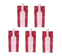 Gatuida 5 pièces de Rangement Vin Pliable Réutilisable Plastique pour Bouteille avec Entonnoir et Ouvre Bouteille Portable pour Transport et Conservation