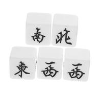 Gatuida 5 pièces Dés de Mahjong Direction du Vent Accessoires de Jeu de Société pour Soirée à Domicile