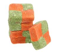 Gatuida 5 pièces Jouets à Mâcher pour Foin de Ditalie Naturel et Blocs Doubles Compressés pour Dents Snacks Fibres Riches pour Petits Animaux