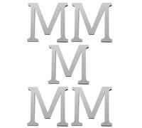 Gatuida 5 pièces Lettres Miroir Murales Acrylique Autocollantes Décor Argenté pour DIY Décoration Maison Stickers Miroir Adhésifs Polyvalents pour Salle de Bain et Salon