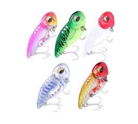 Gatuida 5 pièces Leurres de Colorés Appâts Durs Artificiels à Triple Hameçon pour Bar et Perche Nage Rapide et Tremblement Adaptés Eau Douce et Mer