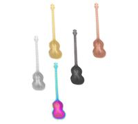 Gatuida 5 pièces Lot de Cuillères Design Guitare Acier Inoxydable Cuillères Dessert et Café Manches Confortables Résistantes Corrosion pour Thé Gâteaux et Boissons
