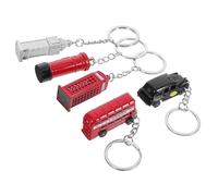 Gatuida 5 pièces Lot de Porte-clés Londres Souvenirs Bus Cabine Téléphonique Boîte Aux Lettres Taxi Design Léger et Portable pour Clés Sacs Accessoires