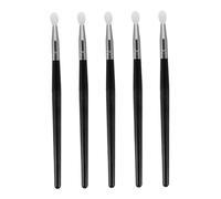 Gatuida 5 pièces Pinceaux Silicone pour Lèvres et Yeux Applicateur Maquillage Lèvres et Fards Brosse Souple à Long Manche Noir Portable pour Salon et Usage Domestique