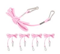 Gatuida 5 Pièces Pinces à Moufles avec Cordon Cou, Clips Nylon Rose | Lanière Compacte à Clips Fixés, pour Vestes D’garçon Fille et Sports D’hiver, Pratique pour Parents