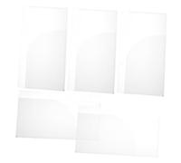 Gatuida 5 pièces Pochettes Transparentes pour Classeur Insert Budget Remplaçable PP Résistant Lot de Pochettes Perforées pour Organisation et Rangement