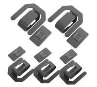 Gatuida 5 Pièces Porte-Pantoufles Porte Manteau Porte Vetement Crochet pour Pantoufles De Salle De Bain Support Sèche-Linge pour Salle De Bain Porte- Adhésif Acier Carbone Grey