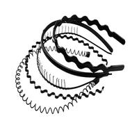 Gatuida 5 Pièces Serre-tête Ondulé Pour Femme Bandeau Noir Simple Accessoire Cheveux Styles A, B, e Et Autres De Chaque