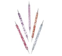 Gatuida 5 pièces Set de Nail Art Double Embouts pour Manucure Outils Dotting Précis pour Pose de Colorés Accessoires Décoration Ongles DIY et