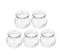 Gatuida 5 pièces Set Ventouses Verre Épaisses pour Thérapie par Ventouses Chinoises Massage Traditionnel Amélioration Circulation Portables et Durables