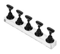 Gatuida 5 pièces Support pour Faux Ongles Noir Présentoir Pratique et Élégant pour Nail Art Stand Résistant Plastique pour Manucure et Exposition des Créations