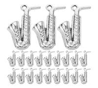 Gatuida 50 pendentifs saxophone, apprêts en alliage pour bijoux et loisirs | Accessoires pour instruments de musique, création de bijoux et cadeaux à faire soi-même : mini breloque saxophone facile