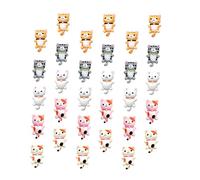 Gatuida 50 Pièces Accessoires En Résine De Chat Charmes D'artisanat De Chat Halloween Mignon Breloques à Plat Embellissement Décor Chat Lui-même Charmes De Chat Nom Matériau En Résine