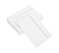 Gatuida 50 pièces Enveloppes Kraft Blanches Autocollantes Épaisses Format Carte pour Invitations Mariage Baptême Shower Lot