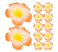 Gatuida 50 Pièces fleurs artificielles hawaïennes décoration de cheveux plumeria fleurs de frangipanier artificielles fleurs tropicales artificielles fleur de cheveux hawaïen Eva Orange