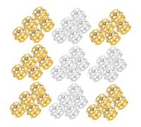 Gatuida 50 pièces Lot de Accessoires Bijoux pour Dreadlocks Métal Anneaux Décoratifs pour Tresses avec Motifs Ajourés Cœur Or et Argent Faciles à Poser et Retirer pour Coiffures et