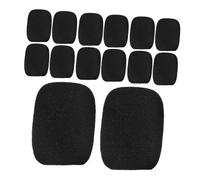Gatuida 50 Pièces Mini Mousse Vent pour Micro Lavalier Couvre Oreillette Noir Compact Du Bruit pour Conférence et Prise de