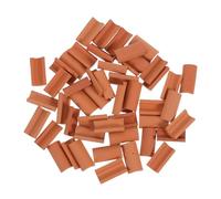 Gatuida 50 pièces Miniature Dollhouse Roof Tiles Tiny Bricks for Diorama Supplies Self Adhesive Durable Roofing for Garden Landscaping and Architectural Models