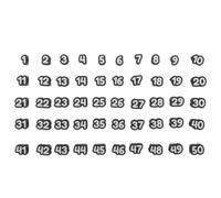Gatuida 50 Pièces Noir Capuchons Numérotés, Réutilisables, 1 à 50 pour | Manchon Creux Élastique, Retrait Facile, Maintien Sûr, Usage Bureau et Classe, pour Enseignants et Élèves