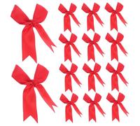 Gatuida 50 Pièces Nœuds Ruban Torsadé Mini Rouges Polyester pour Décoration Fête Mariage Cadeaux Bonbons Emballage Artisanat