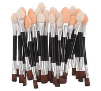 Gatuida 50 Pièces Pinceau à Paupières Double Tête Marron en Abs, Outil de Maquillage Polyvalent pour Création de Looks Variés et Retouches en Voyage