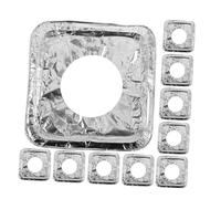 Gatuida 50pièces Lot De Couvercles Carrés Aluminium Pour Brûleurs à Gaz Protecteur Jetable Pour Cuisine Et Plan De Travail