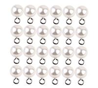 Gatuida 50pièces Simulated Pearl Pendant Half Hole Eye Bolts Diy Jewelry Accessories for Earrings and Necklace Making and Easy to String