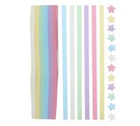 Gatuida 540 pièces Papier Origami Étoiles Colorées Bandes Double Face Couleurs Pastel Dégradé Papier Décoratif Japonais pour DIY Artisanat Embellissements Créatifs et Loisirs Actifs