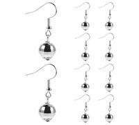 Gatuida 5paires Boucles Oreilles Pendantes Rétro Disco pour Femmes Effet Boule à Facettes Accessoires pour Bal de Promo Argentées
