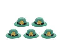 Gatuida 5pcs Bouchons de Bouteilles de Vin Verts Légers en Eva Mini Chapeaux Décoratifs Thème Saint-Patrick pour Fête et Décoration Portable