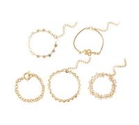 Gatuida 5Pièces Bracelets Empilables de Bracelets Serpentin Étoile pour Look Chic pour Occasions Spéciales Usage