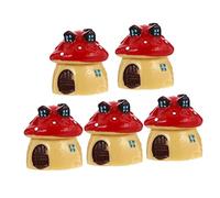 Gatuida 5pièces Miniatures De Lot de Maisons De Ornements pour Jardin Et Pots De Fleurs Formes Soignées