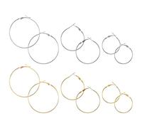 Gatuida 6 paires de boucles d'oreilles rondes - Créoles modernes pour filles et femmes - Créoles fines et sécurisées - Bijoux tendance pour mariages, fêtes, festivals