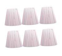 Gatuida 6 pièces Abat Jour Tissu Style Nordique Moderne Protection Lumineuse pour Appliques Murales et Plafonniers Structure Stable et Installation Facile Couleur Rose Poudre