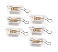 Gatuida 6 Pièces Accessoires pour Stores Vénitiens Verrou De Cordon De Rideau Pièces De Luminaire Aveugle Blocage De La Poulie du Cordon Serrure De Rideau Rideaux Transparent Pompon