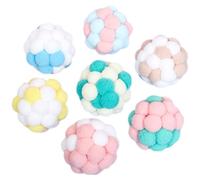 Gatuida 6 Pièces Balle pour Chat en Peluche avec Clochette, Interactif | Chatons D'intérieur, Coloris Macaron, Pratique et Sûr, Facile à Ranger, Attire L'intérêt des Animaux