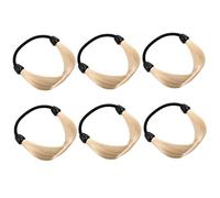 Gatuida 6 Pièces Bande De Cheveux Élastique Corde à Cheveux Bandes Décoration Bandeau Groupe Synthétique Cheveux Corde Style Accessoires Tresser Fille Golden Plastique