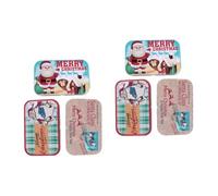 Gatuida 6 Pièces Boîte à Bonbons de Noël en Fer-blanc, Boîte de Rangement | Motifs de Noël, Format Compact et Élégant, pour Snacks et Petits Trésors, Table de Mariage Style Aléatoire