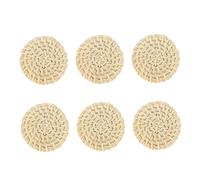 Gatuida 6 Pièces Boucles D'oreilles à Gâteau Tournées Tissées Bijoux Plage Charmes De Boucle D'oreille De Paille Accessoires Charmes De Boucles D’oreilles En Osier Pendant Bijouterie Rotin