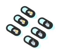 Gatuida 6 pièces Cache Webcam Coulissant pour Ordinateur Portable Protection Vie Privée avec Motif Animaux Couverture Glissière Abs Facile à Ouvrir et Fermer Décoration Discrète pour PC