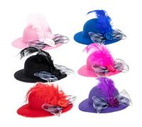 Gatuida 6 pièces Chapeaux pour Poules Dentelle Style Délicat Réglables et Résistants à Usure Accessoires Décoratifs pour Poules Perroquets et Volailles Multi-usages Couleurs Assorties