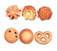 Gatuida 6 pièces Cookies Décorations Artificielles Réalistes pour Fête et Maison Accessoires de Cuisine Plastique Résine pour Événements et Photographies