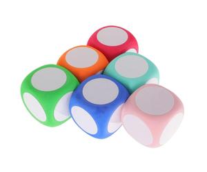 Gatuida 6 Pièces Dés Effaçables à Sec en Mousse Eva Cube 6cm | Surface Vierge Réinscriptible, Léger et Facile à Tenir, Activités Créatives, Jeux Mathématiques, École