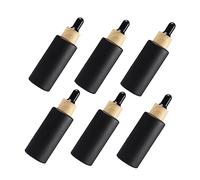 Gatuida 6 pièces Flacon Pipette Rechargeable Verre de Bouteilles Compte Gouttes Noir pour Huiles Essentielles et Cosmétiques Protège Lumière pour Voyage