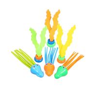 Gatuida 6 pièces Jouets Plongée Garçon Fille Kit Seagrass Animaux Marins Couleur Vive pour Piscine Apprentissage Jeux Extérieurs Garçon Fille