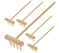 Gatuida 6 pièces Kit de Mini Râteaux Zen pour Jardin Zen de Table Accessoires Décoratifs pour Bac à Sable Râteaux Miniatures pour Bureau et Intérieur pour Dessin et Aménagement Paisible